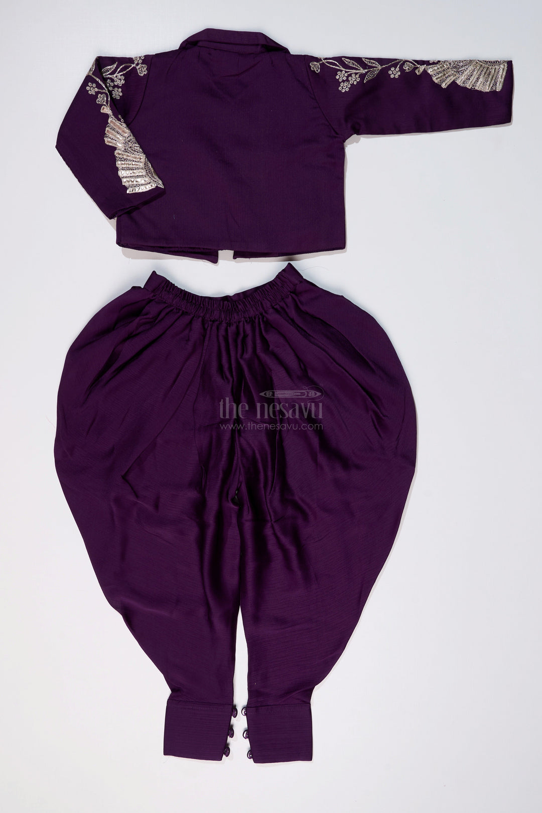 The Nesavu Girls Dothi Sets Girls Attire Dress Traditional with Designer Embroidered Jacket and Dhoti Pants for a Stylish Ethnic Look Nesavu Girls Attire Dress Traditional Embroidered Jacket Stylish Dhoti Pants | The Nesavu