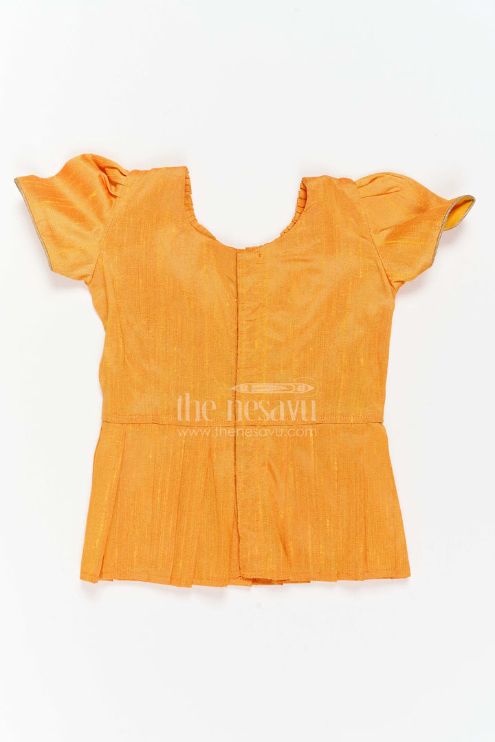 The Nesavu Pattu Pavadai Girls Banarasi Pattu Pavadai for Weddings Poojas and Festive Family Functions Nesavu Nesavu Girls Banarasi Pattu Pavadai For Weddings Poojas Temple Visits And Festive Family Functions