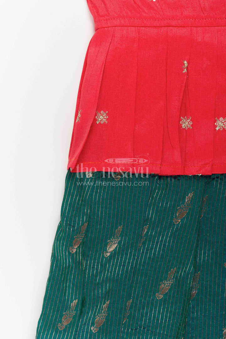 The Nesavu Pattu Pavadai Girls Banarasi Pattu Pavadai for Weddings Temple Visits and Poojas Nesavu Nesavu Girls Banarasi Pattu Pavadai For Weddings Temple Visits Poojas And Traditional Family Functions
