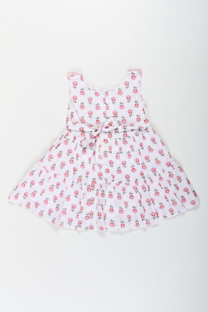 The Nesavu Baby Cotton Frocks Girls Beautiful Frock in Pure Cotton with Floral Prints and Cute Bow Detail Nesavu Girls Beautiful Frock Pure Cotton Floral Prints Cute Bow Detail | The Nesavu