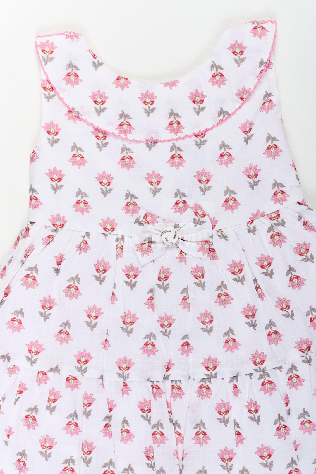 The Nesavu Baby Cotton Frocks Girls Beautiful Frock in Pure Cotton with Floral Prints and Cute Bow Detail Nesavu Girls Beautiful Frock Pure Cotton Floral Prints Cute Bow Detail | The Nesavu