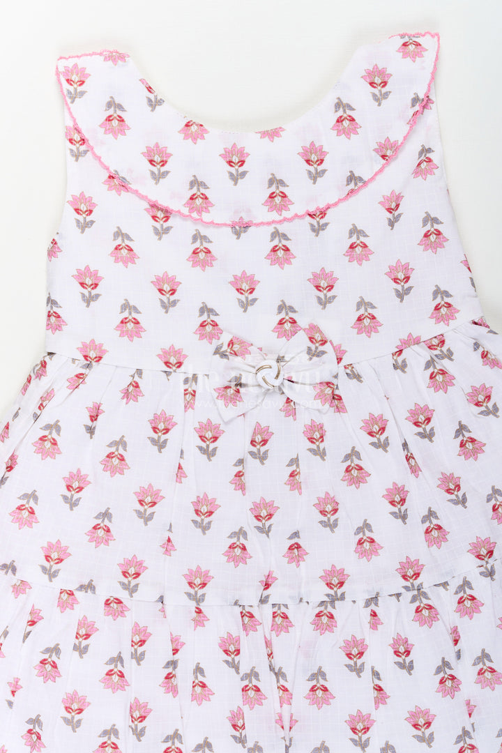 The Nesavu Baby Cotton Frocks Girls Beautiful Frock in Pure Cotton with Floral Prints and Cute Bow Detail Nesavu Girls Beautiful Frock Pure Cotton Floral Prints Cute Bow Detail | The Nesavu