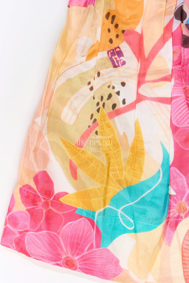 The Nesavu Girls Lehenga Choli Girls Best Lehengas Online with Vibrant Digital Print and Embroidered Choli Nesavu Girls Best Lehengas Online Embroidered Choli Vibrant Digital Print Skirt | The Nesavu