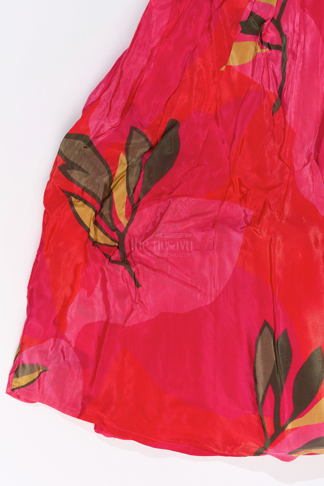 The Nesavu Girls Lehenga Choli Girls Birthday Lehenga with Floral Print and Embellished Sleeveless Choli in Vibrant Pink Nesavu Girls Pink Birthday Lehenga Floral Print Embellished Sleeveless Choli | The Nesavu