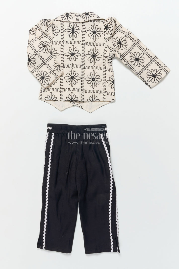 The Nesavu Girls Casual Set Girls Blazer Set for School Functions and Casual Festive Wear Nesavu Nesavu girls embroidered blazer set cultural school functions festive dressing