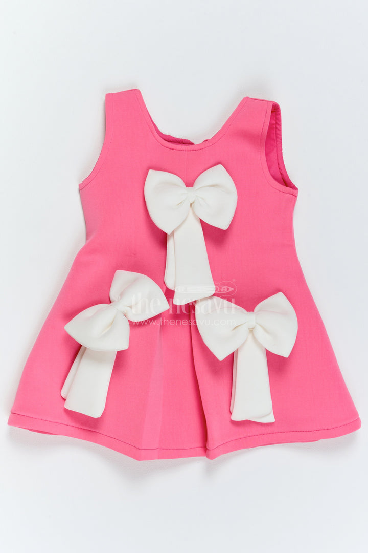 The Nesavu Girls Fancy Party Frock Girls Bow Frock for Birthday Outings and Family Celebrations Nesavu Nesavu Girls Bow Scuba Frock For Birthday Outings Family Celebrations Parties And Special Occasions
