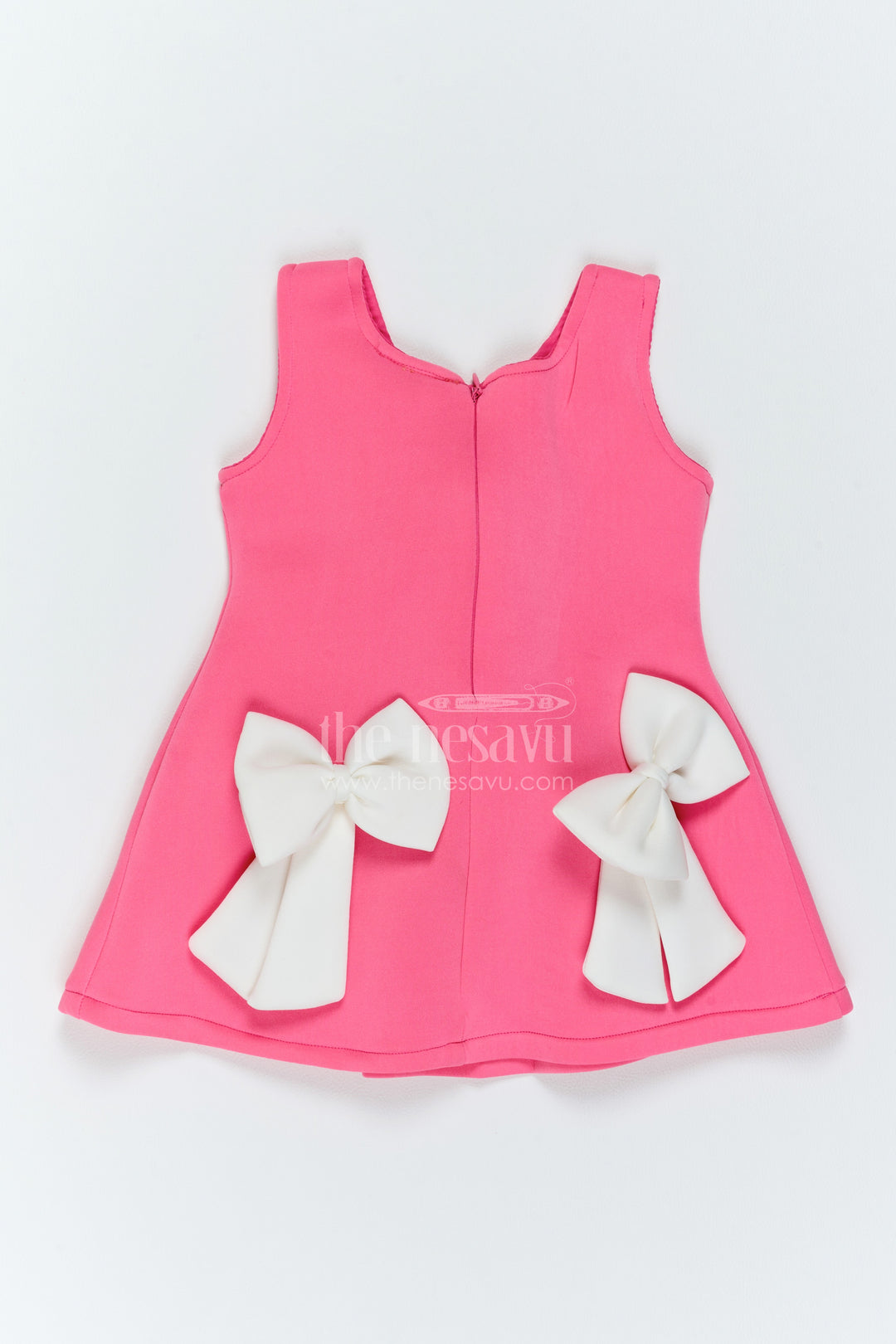The Nesavu Girls Fancy Party Frock Girls Bow Frock for Birthday Outings and Family Celebrations Nesavu Nesavu Girls Bow Scuba Frock For Birthday Outings Family Celebrations Parties And Special Occasions