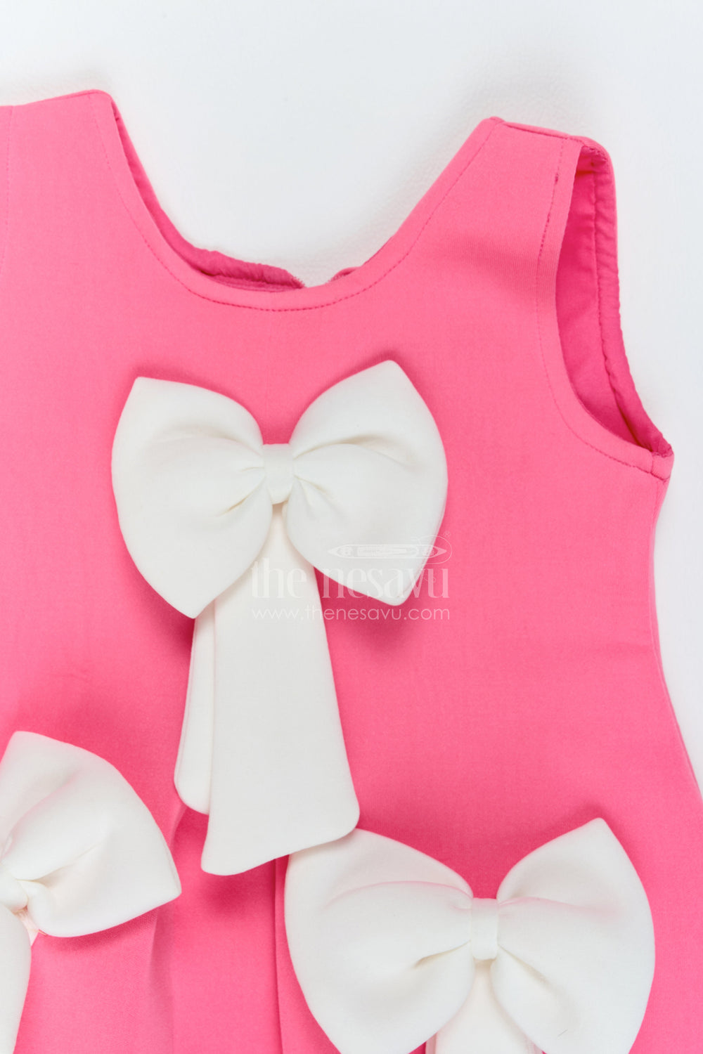 The Nesavu Girls Fancy Party Frock Girls Bow Frock for Birthday Outings and Family Celebrations Nesavu Nesavu Girls Bow Scuba Frock For Birthday Outings Family Celebrations Parties And Special Occasions