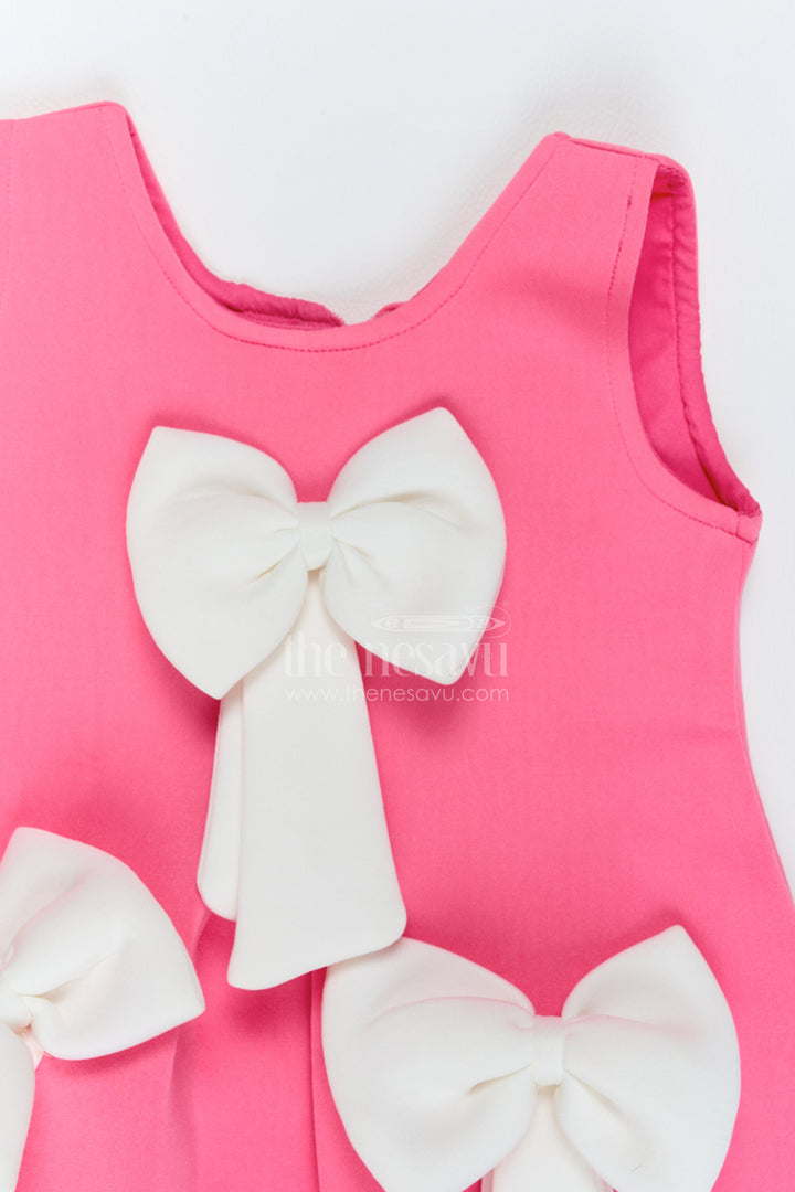 The Nesavu Girls Fancy Party Frock Girls Bow Frock for Birthday Outings and Family Celebrations Nesavu Nesavu Girls Bow Scuba Frock For Birthday Outings Family Celebrations Parties And Special Occasions