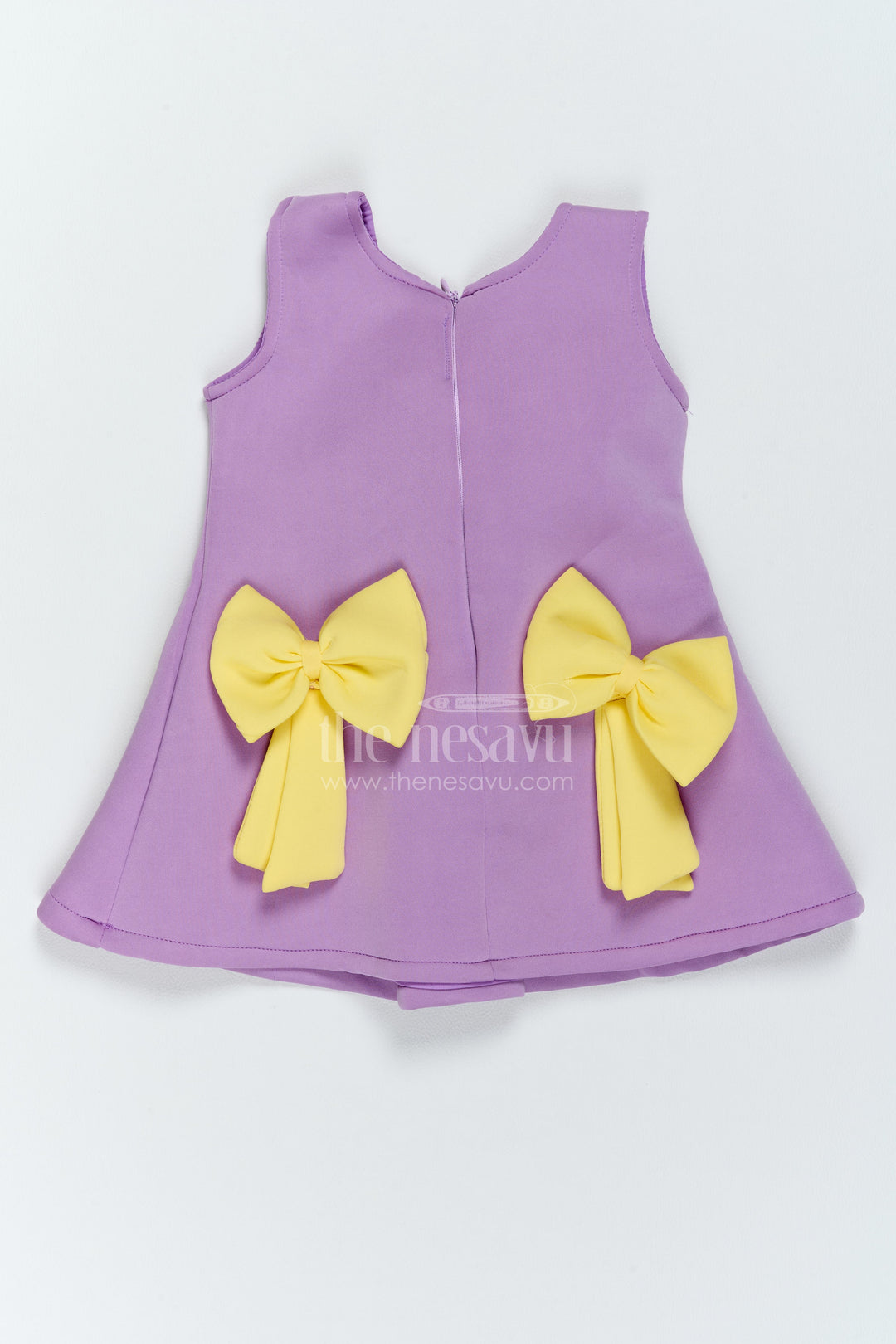 The Nesavu Girls Fancy Party Frock Girls Bow Front Party Dress for Family Outings and Special Occasions Nesavu Nesavu Girls Bow Front Scuba Party Dress For Family Outings Birthdays And Special Celebration Occasions