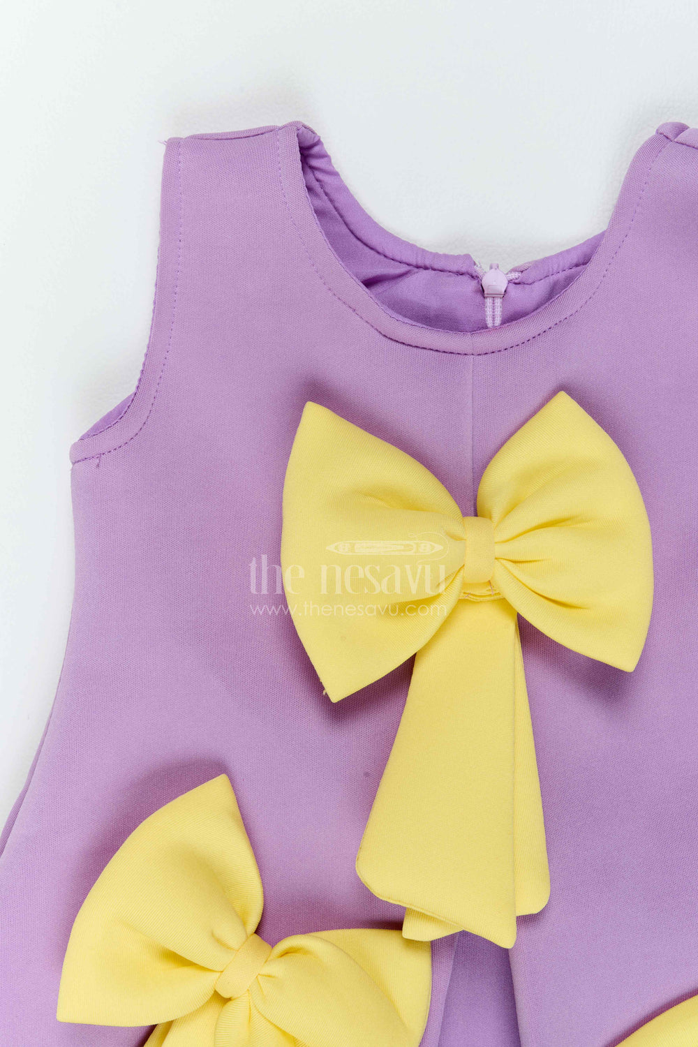 The Nesavu Girls Fancy Party Frock Girls Bow Front Party Dress for Family Outings and Special Occasions Nesavu Nesavu Girls Bow Front Scuba Party Dress For Family Outings Birthdays And Special Celebration Occasions