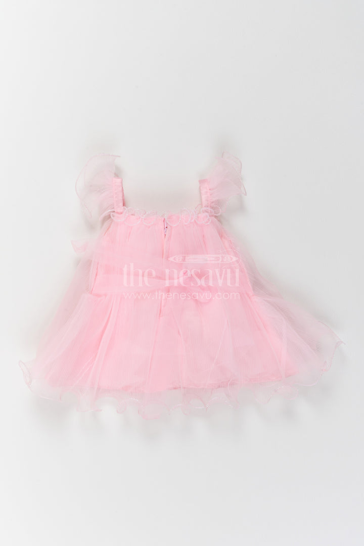 The Nesavu Girls Fancy Party Frock Girls Bow Party Frock for First Birthdays and Cake Smash Photos Nesavu Nesavu Baby Girl Bow Net Frock For First Birthdays Cake Smash Photos Milestone Parties And Celebrations
