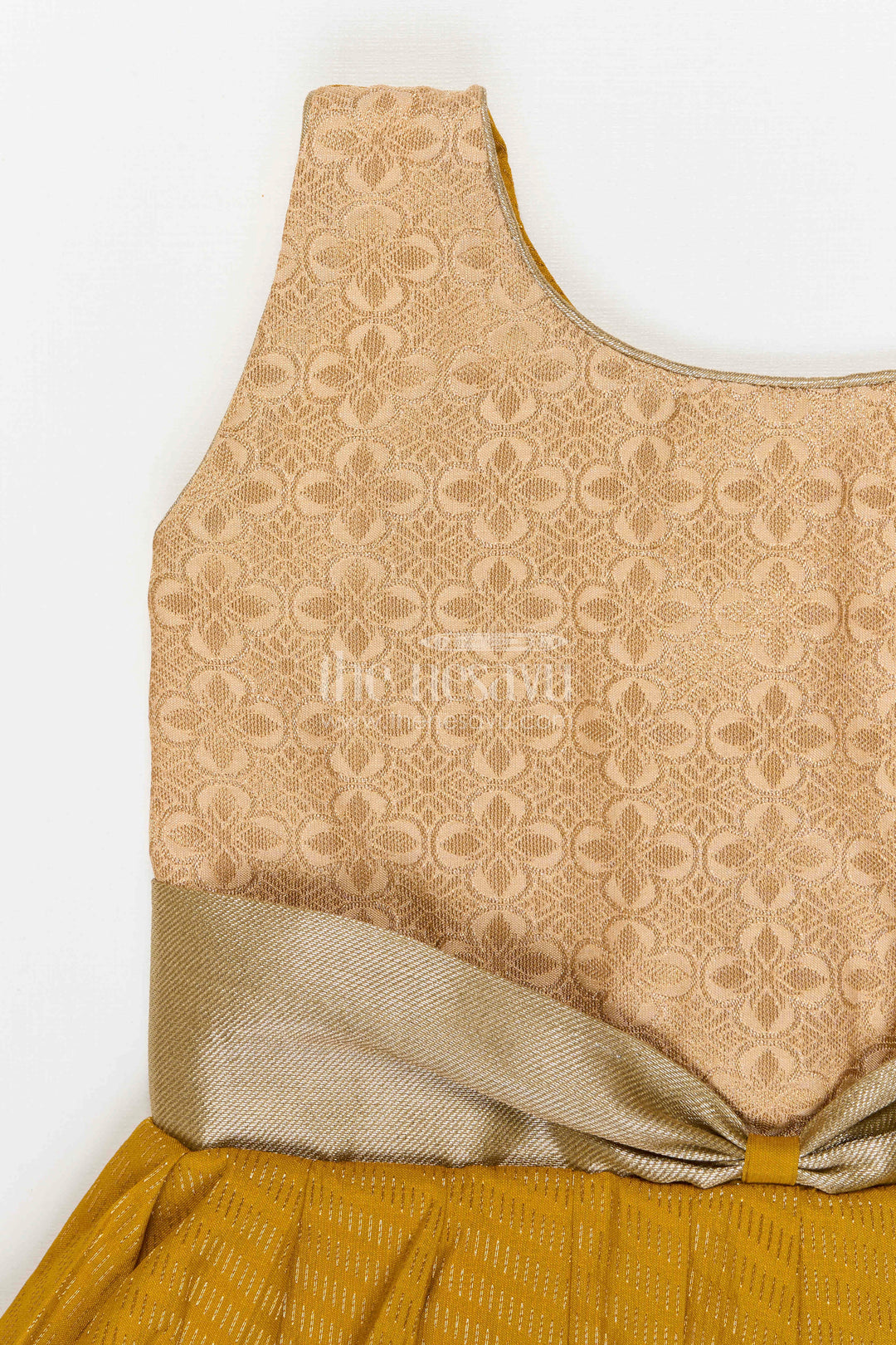 The Nesavu Girls Kanchi Silk Frock Girls Bridal Silk Frock for Wedding Ceremonies Nesavu Nesavu Girls Bridal Kanchivaram Silk Frock For Weddings Receptions And Festive Celebrations