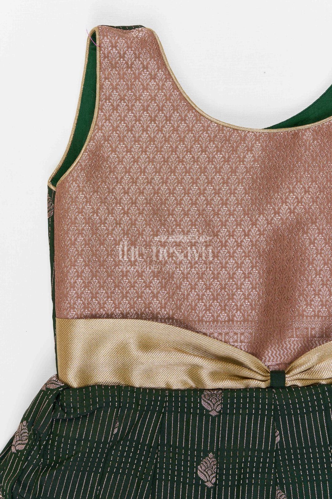 The Nesavu Girls Kanchi Silk Frock Girls Bridal Silk Frock for Weddings and Receptions Nesavu Nesavu Girls Semi Bridal Silk Kanchivaram Frock For Weddings Receptions And Festive Occasions