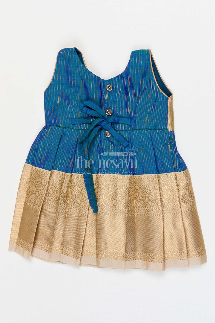 The Nesavu Girls Kanchi Silk Frock Girls Bridesmaid Silk Frock for Weddings and Receptions Nesavu Nesavu Girls Bridesmaid Kanchivaram Silk Frock For Weddings Receptions And Festive Celebrations