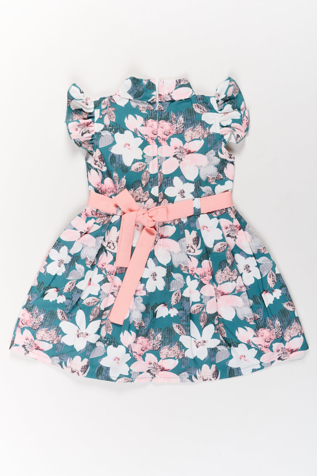 The Nesavu Girls Cotton Frock Girls Casual Chiffon Maxi Dress with Floral Print and Bow Detail Nesavu Girls Casual Chiffon Maxi Dress Floral Print Bow | The Nesavu