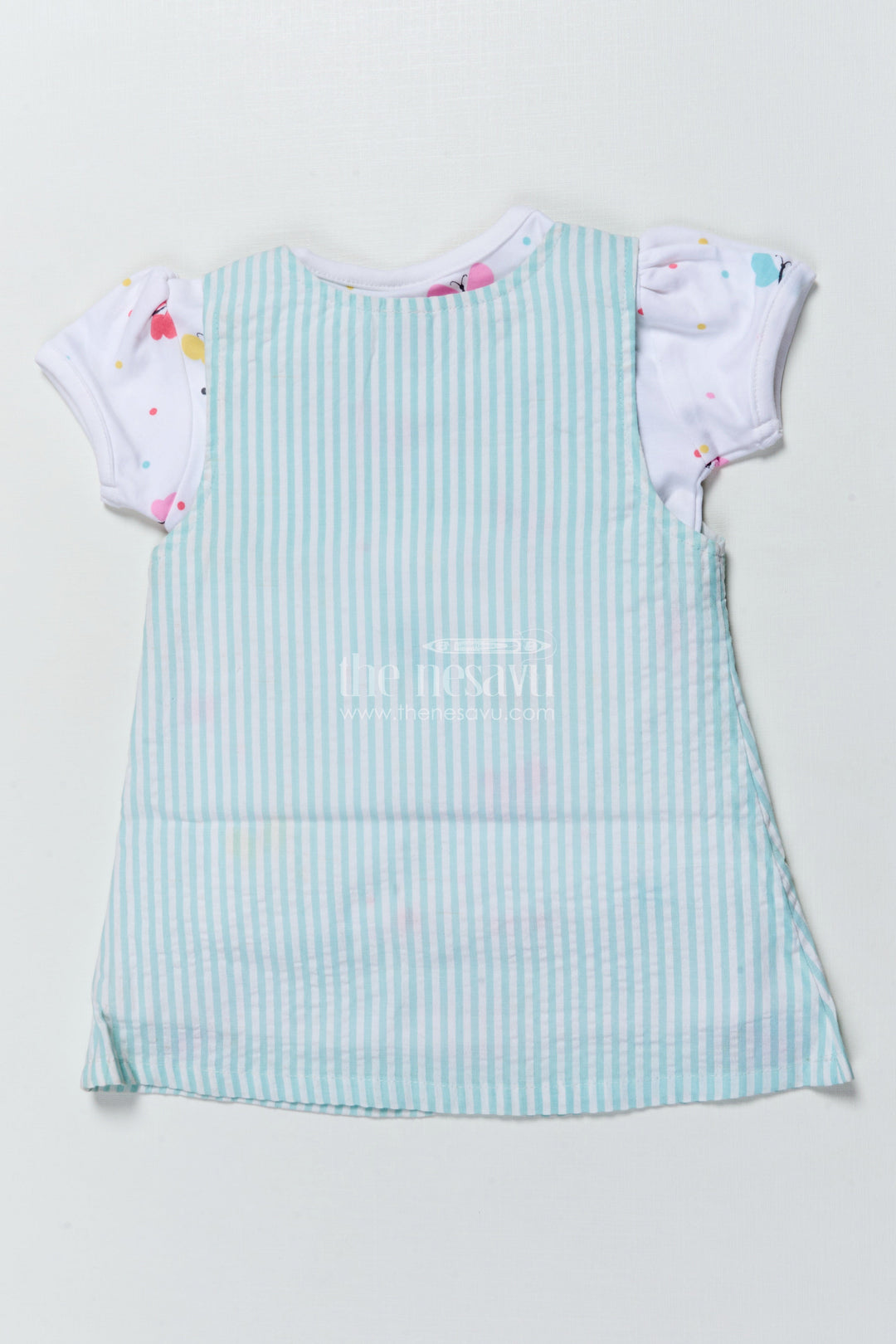 The Nesavu Girls Casual Set Girls Casual Cotton Dress Set with Thread Embroidery for Everyday Wear Nesavu Nesavu girls casual cotton dress set thread embroidery  ideal everyday comfort style