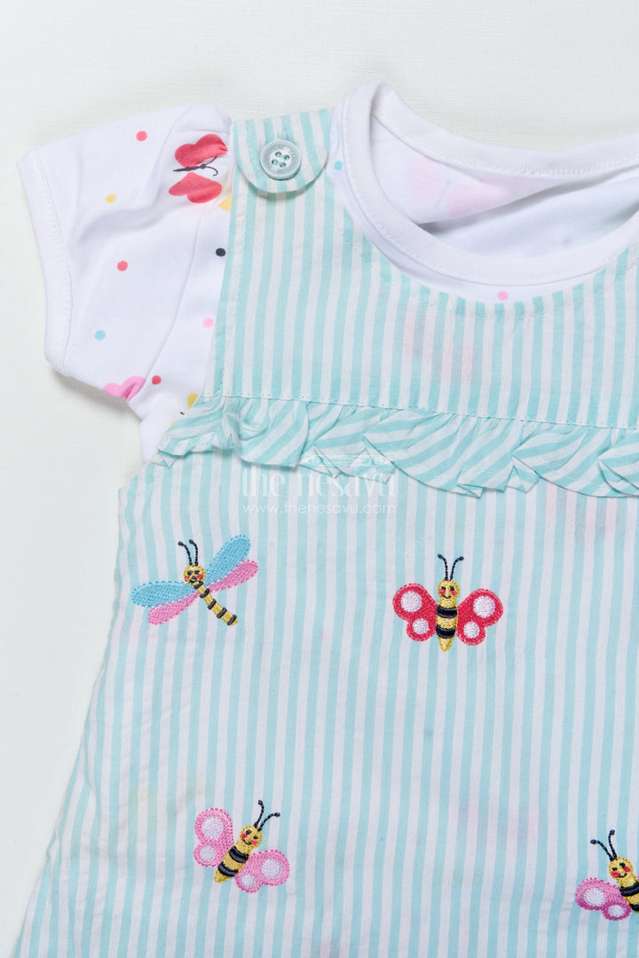 The Nesavu Girls Casual Set Girls Casual Cotton Dress Set with Thread Embroidery for Everyday Wear Nesavu Nesavu girls casual cotton dress set thread embroidery  ideal everyday comfort style