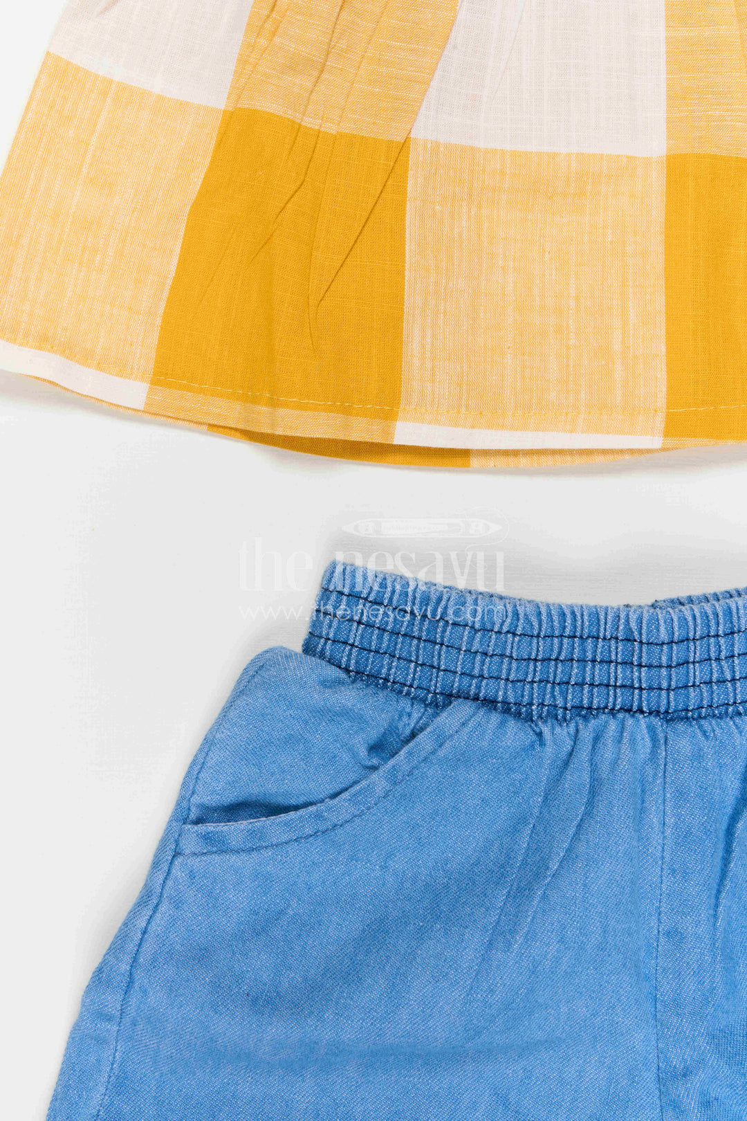 The Nesavu Girls Casual Set Girls Casual Set for Daily Wear and Playtime Nesavu Nesavu Girls Cotton Casual Set For Daily Wear Sleeveless Comfortable Outfit For Kids