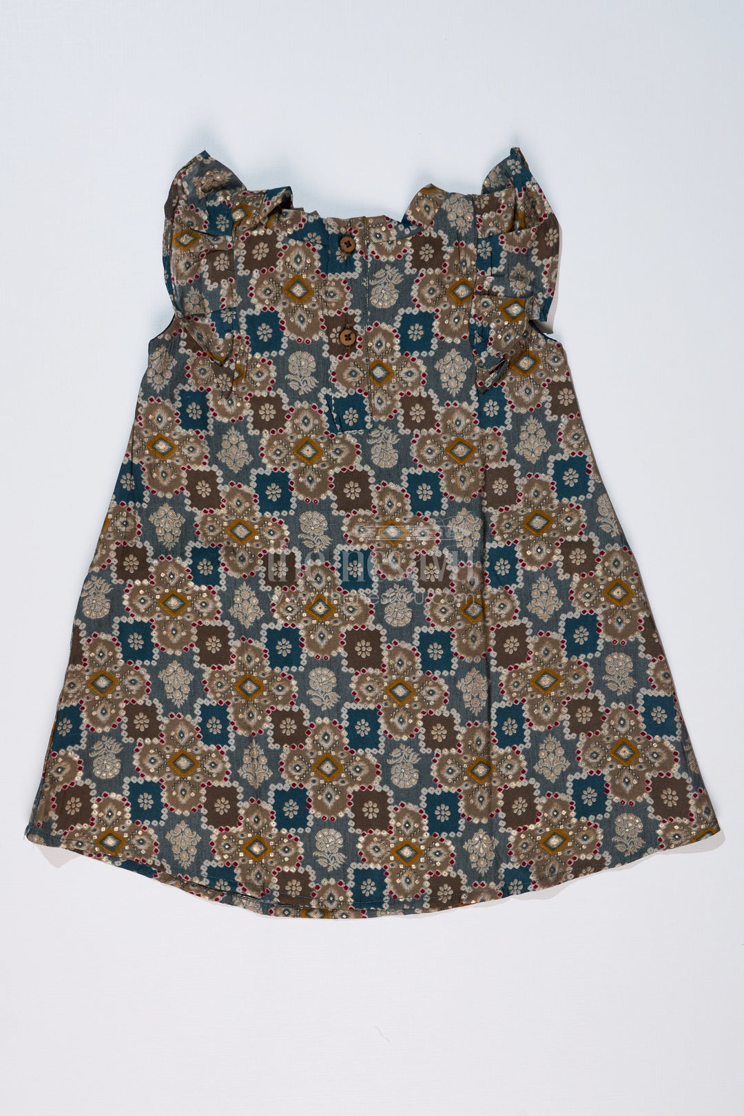 The Nesavu Girls Cotton Frock Girls Chhote Bacchon Ka Frock in Muslin Silk with Pretty Bow and Pleated Flair Nesavu Girls Chhote Bacchon Ka Frock Muslin Silk Pretty Bow Pleats | The Nesavu