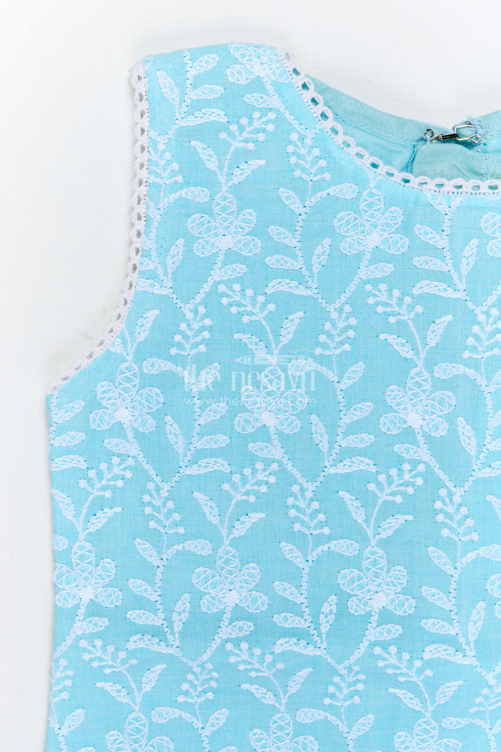 The Nesavu Girls Churidar Sets Girls Churidar Set for Festive Occasions and Family Gatherings Nesavu Nesavu girls cotton churidar set with thread embroidery for festive wear