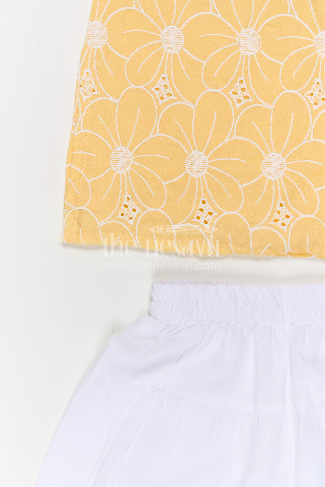 The Nesavu Girls Churidar Sets Girls Churidar Set for Festive Wear and Traditional Occasions Nesavu Nesavu Girls Churidar Set Cotton With Thread Embroidery For Festive And Traditional Wear