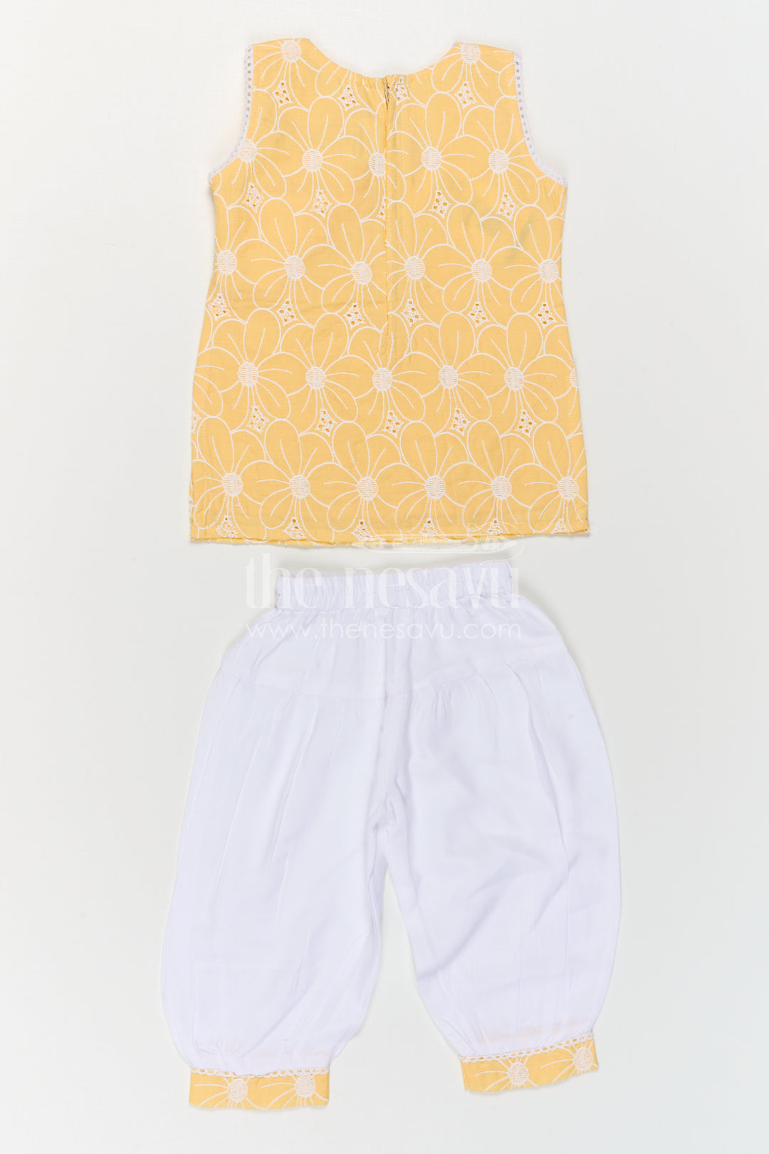 The Nesavu Girls Churidar Sets Girls Churidar Set for Festive Wear and Traditional Occasions Nesavu Nesavu Girls Churidar Set Cotton With Thread Embroidery For Festive And Traditional Wear
