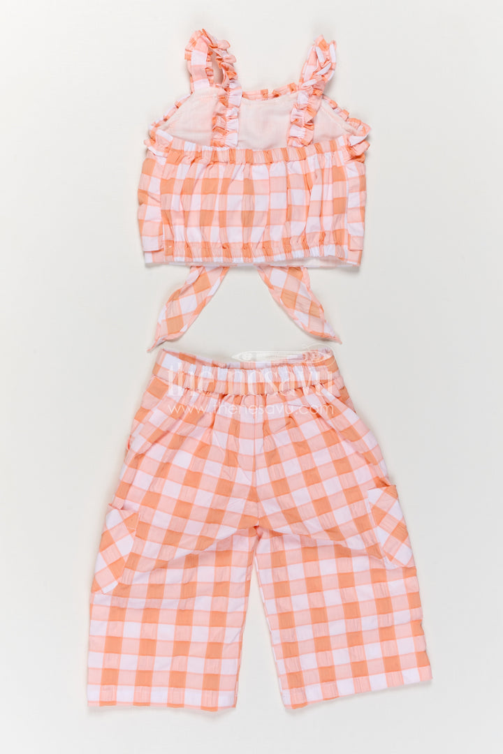 The Nesavu Girls Co-Ord Sets Girls Co Ord Set for Casual Outings and Summer Wear Nesavu Nesavu girls co ord set for casual outings with rayon cotton stripe design breathable summer outfit