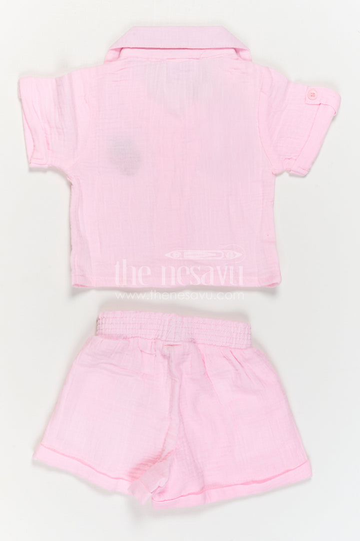 The Nesavu Girls Co-Ord Sets Girls Co Ord Set for Casual Wear and Daily Comfort Nesavu Nesavu Girls Muslin Cotton Co Ord Set For Casual Wear Breathable Lightweight Summer Outfit