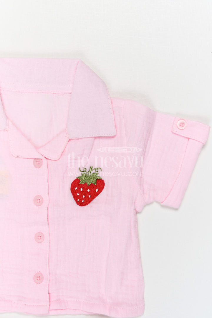 The Nesavu Girls Co-Ord Sets Girls Co Ord Set for Casual Wear and Daily Comfort Nesavu Nesavu Girls Muslin Cotton Co Ord Set For Casual Wear Breathable Lightweight Summer Outfit