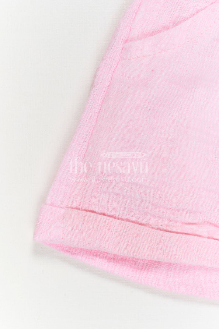 The Nesavu Girls Co-Ord Sets Girls Co Ord Set for Casual Wear and Daily Comfort Nesavu Nesavu Girls Muslin Cotton Co Ord Set For Casual Wear Breathable Lightweight Summer Outfit