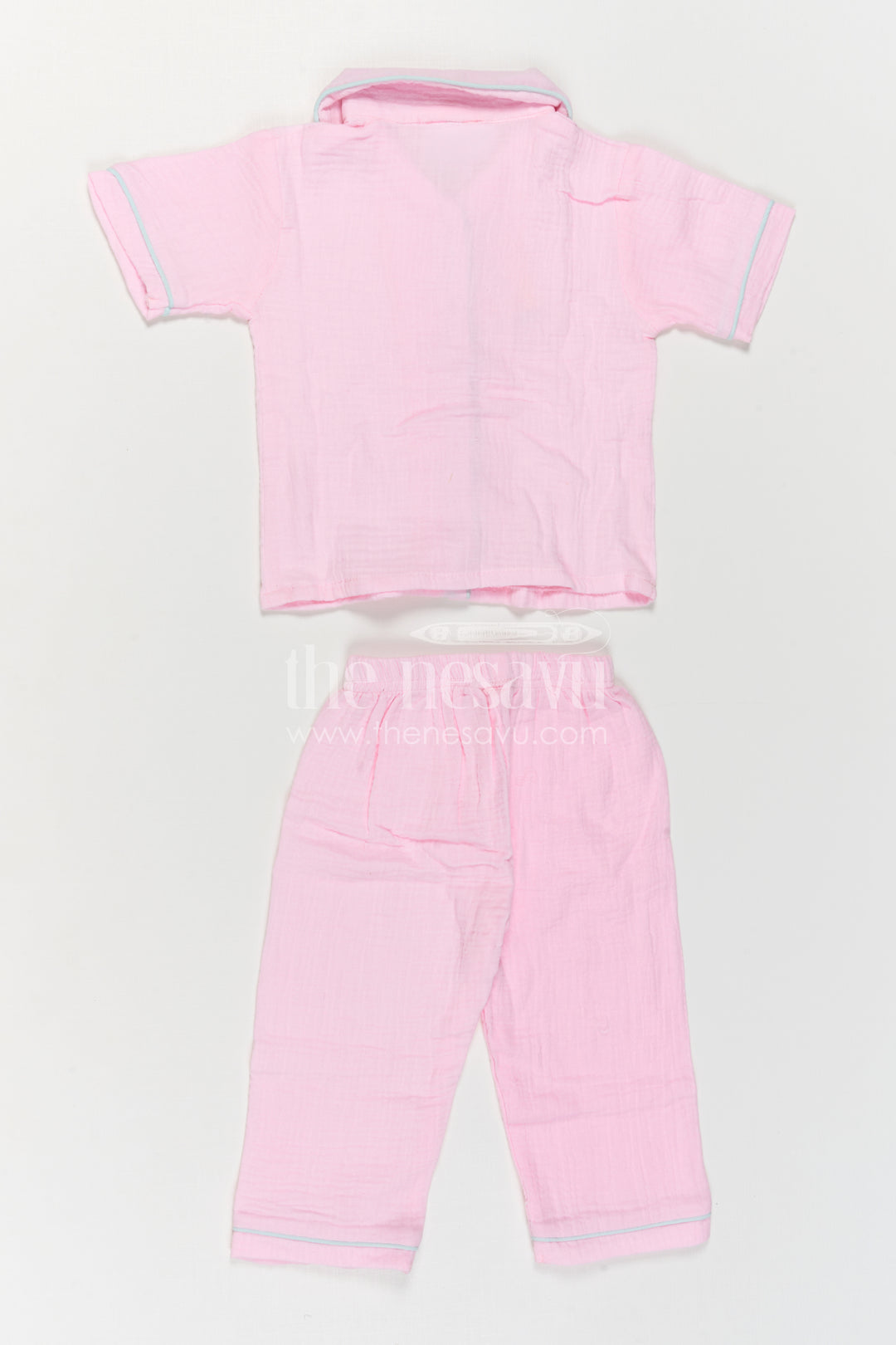 The Nesavu Girls Co-Ord Sets Girls Co Ord Set for Daily Wear and Playtime Nesavu Nesavu Girls Muslin Cotton Co Ord Set With Pants For Daily Wear Breathable Casual Outfit