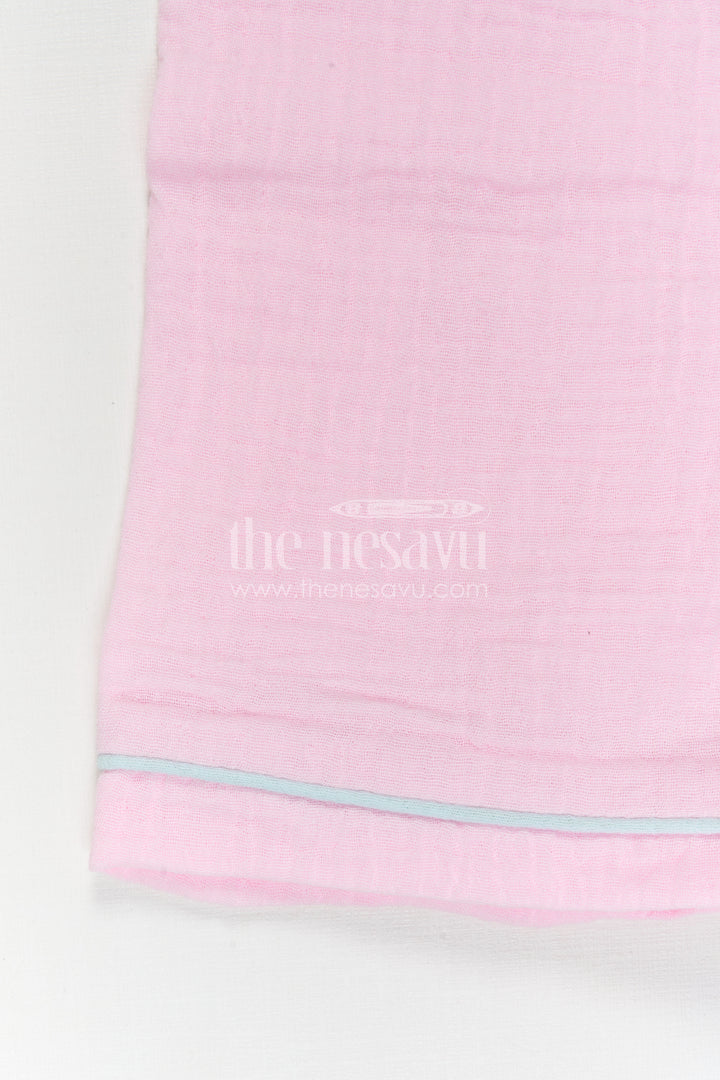 The Nesavu Girls Co-Ord Sets Girls Co Ord Set for Daily Wear and Playtime Nesavu Nesavu Girls Muslin Cotton Co Ord Set With Pants For Daily Wear Breathable Casual Outfit