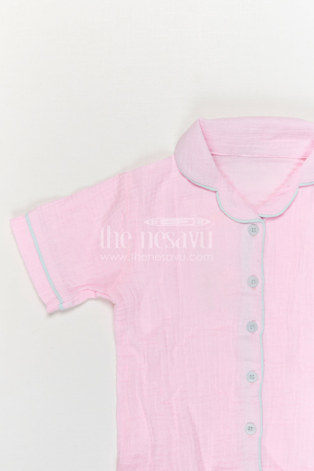 The Nesavu Girls Co-Ord Sets Girls Co Ord Set for Daily Wear and Playtime Nesavu Nesavu Girls Muslin Cotton Co Ord Set With Pants For Daily Wear Breathable Casual Outfit