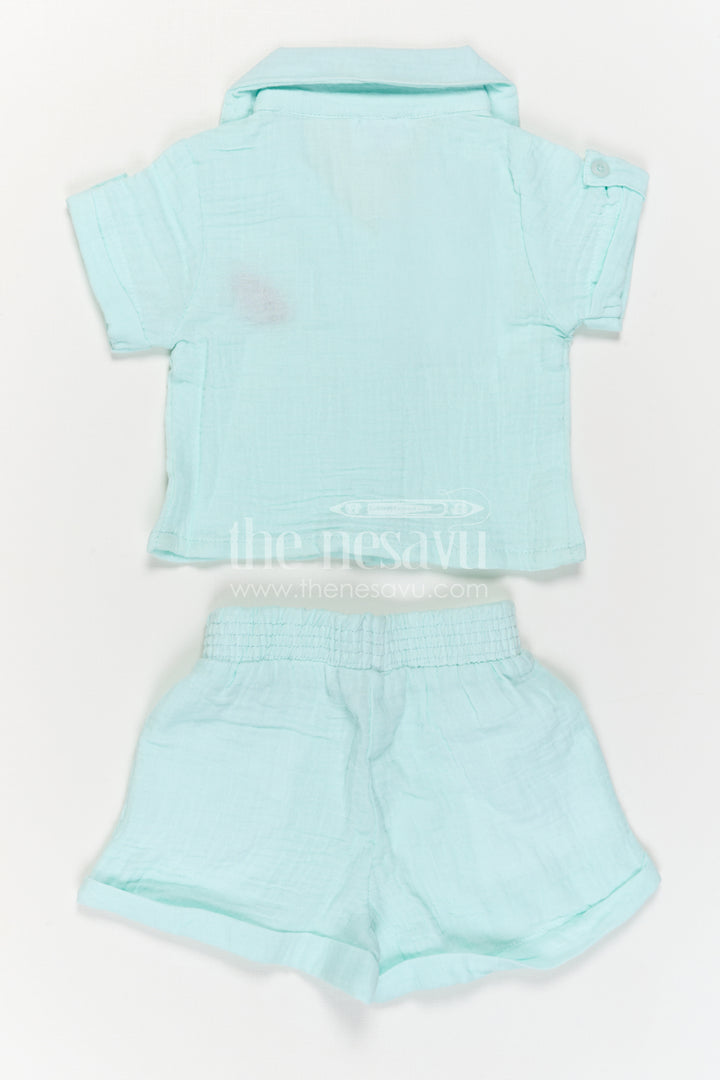 The Nesavu Girls Co-Ord Sets Girls Co Ord Set for Daily Wear and Summer Outings Nesavu Nesavu Girls Muslin Cotton Co Ord Set For Daily Wear Breathable Summer Outfit For Kids