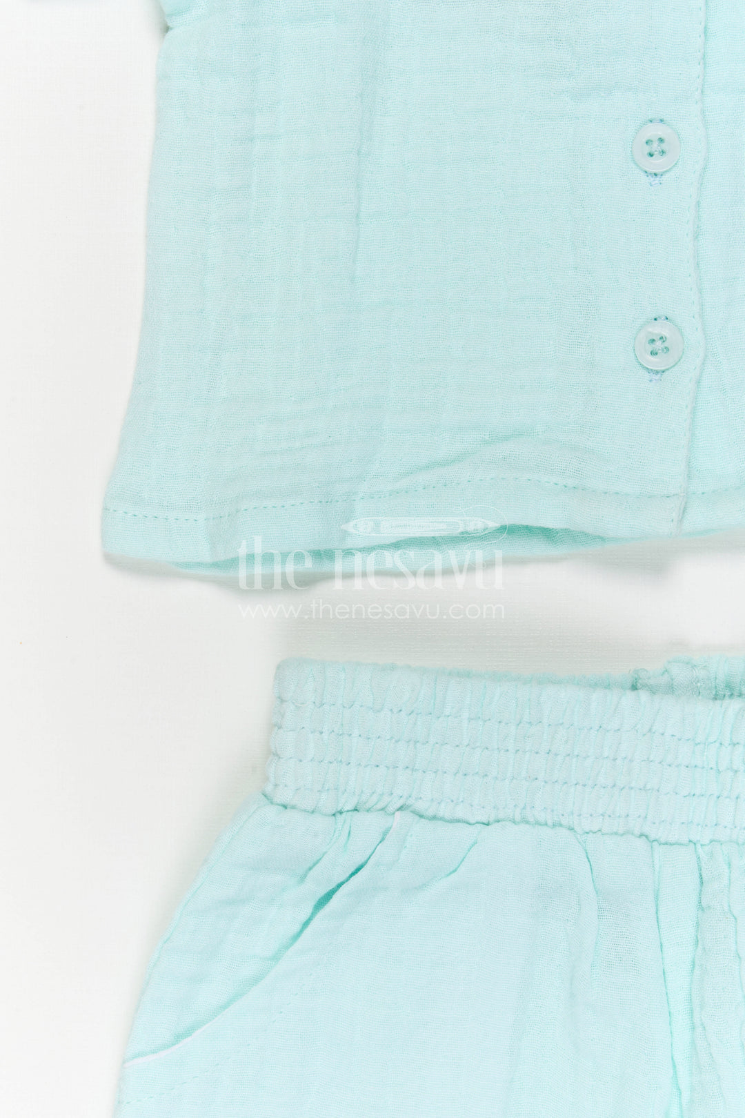 The Nesavu Girls Co-Ord Sets Girls Co Ord Set for Daily Wear and Summer Outings Nesavu Nesavu Girls Muslin Cotton Co Ord Set For Daily Wear Breathable Summer Outfit For Kids