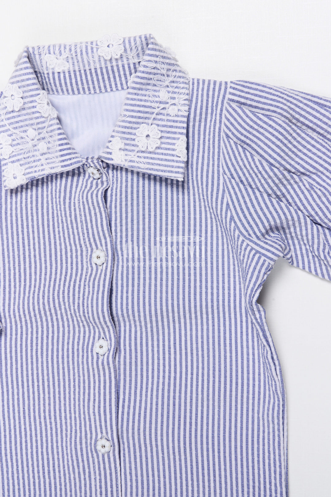 The Nesavu Girls Co-Ord Sets Girls Co-Ord Set for School Events and Festive Dressing Nesavu Nesavu girls cotton co-ord set striped design school events festive wear