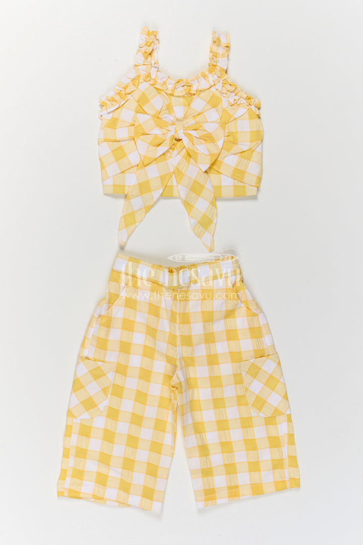 The Nesavu Girls Co-Ord Sets Girls Co Ord Set for Summer Outings and Casual Date Nesavu Nesavu girls co ord set for summer outings with rayon cotton stripe design breathable lightweight kids wear