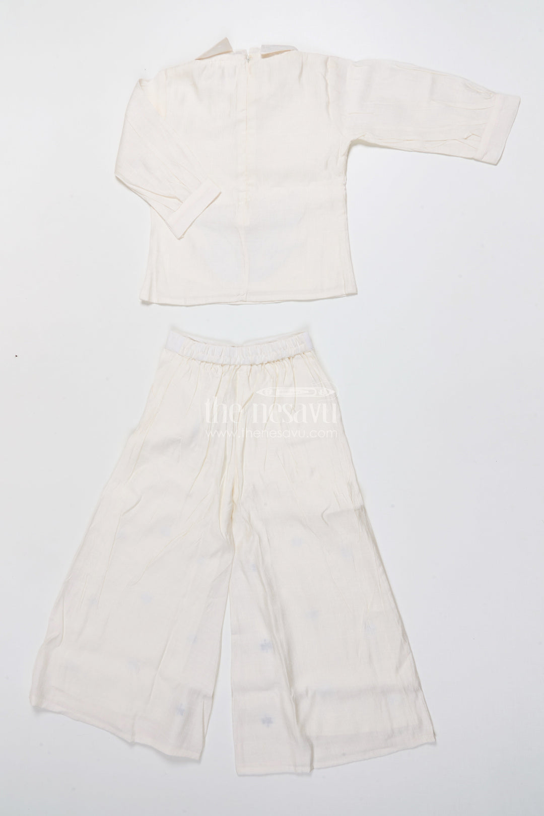 The Nesavu Girls Co-Ord Sets Girls Co-Ord Set with Applique Embroidery for Ethnic Days and Festive Events Nesavu Nesavu girls co-ord set embroidery applique perfect festive wear school ethnic day