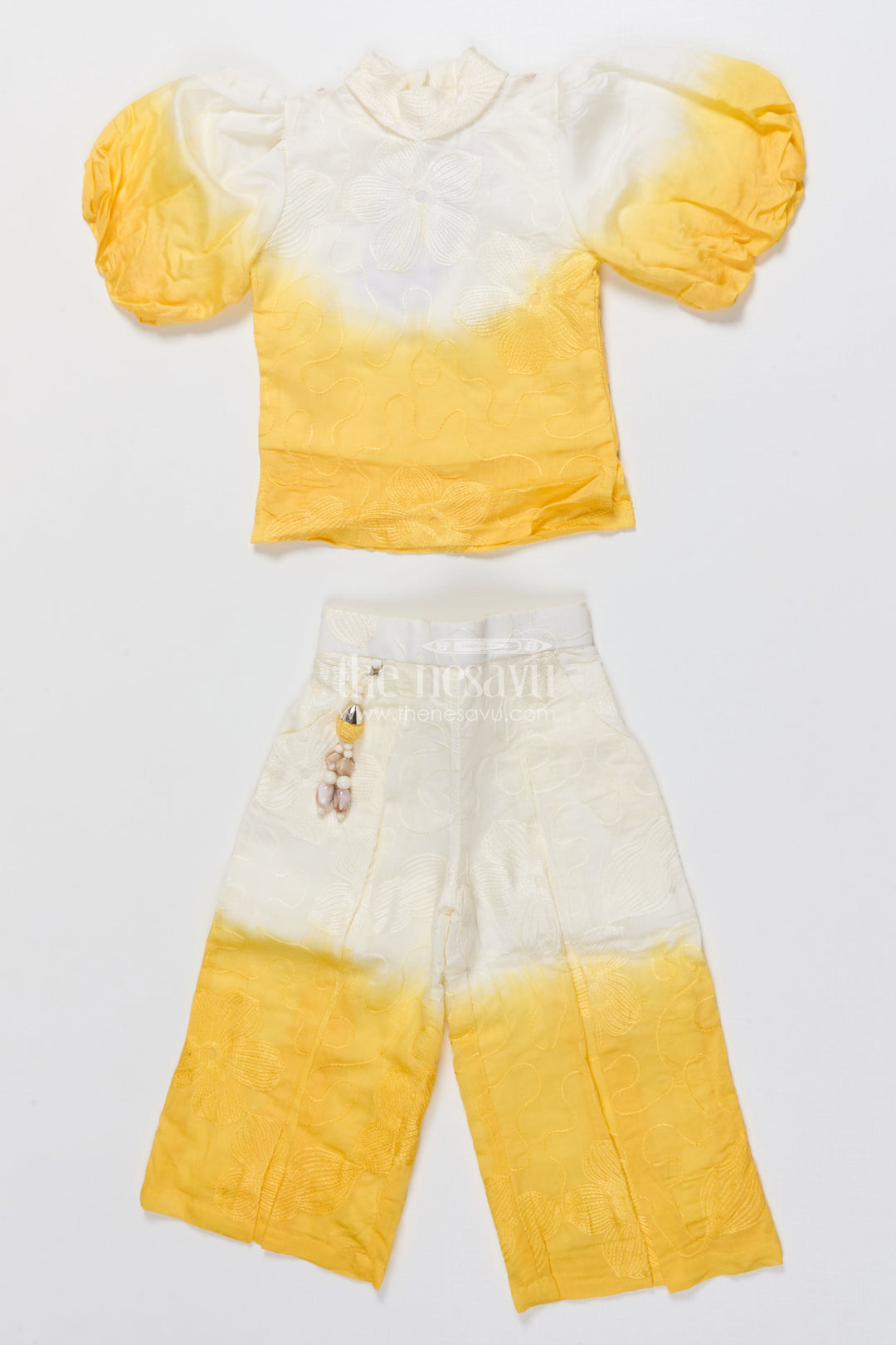 The Nesavu Girls Co-Ord Sets Girls Co-Ord Set with Tie Dye for Festive and Casual Celebrations Nesavu Nesavu girls cotton co-ord set tie dye ethnic day festive celebrations
