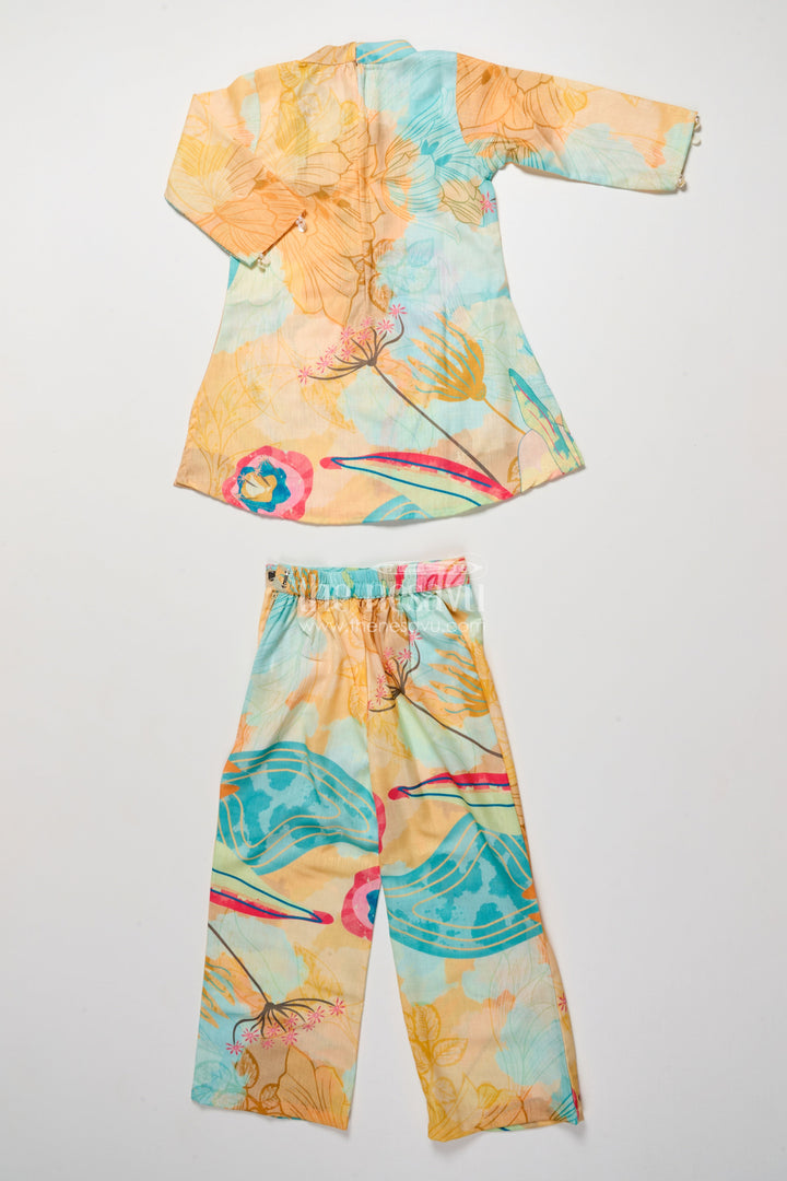 The Nesavu Girls Casual Set Girls Cotton Casual Set for Outings and Everyday Wear Nesavu Nesavu girls cotton casual set digital prints everyday outings school ethnic wear