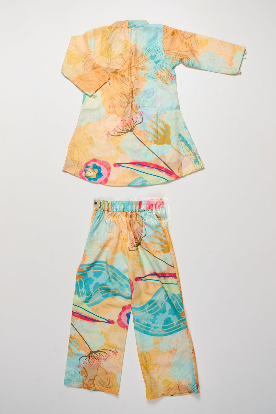 The Nesavu Girls Casual Set Girls Cotton Casual Set for Outings and Everyday Wear Nesavu Nesavu girls cotton casual set digital prints everyday outings school ethnic wear