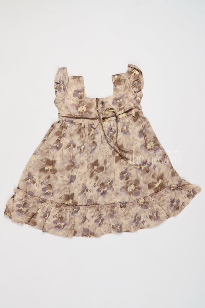 The Nesavu Girls Cotton Frock Girls Cotton Casual Summer Dress with Floral Prints and Ruffled Hem Nesavu Girls Cotton Casual Summer Dress Floral Prints Ruffled Hem | The Nesavu