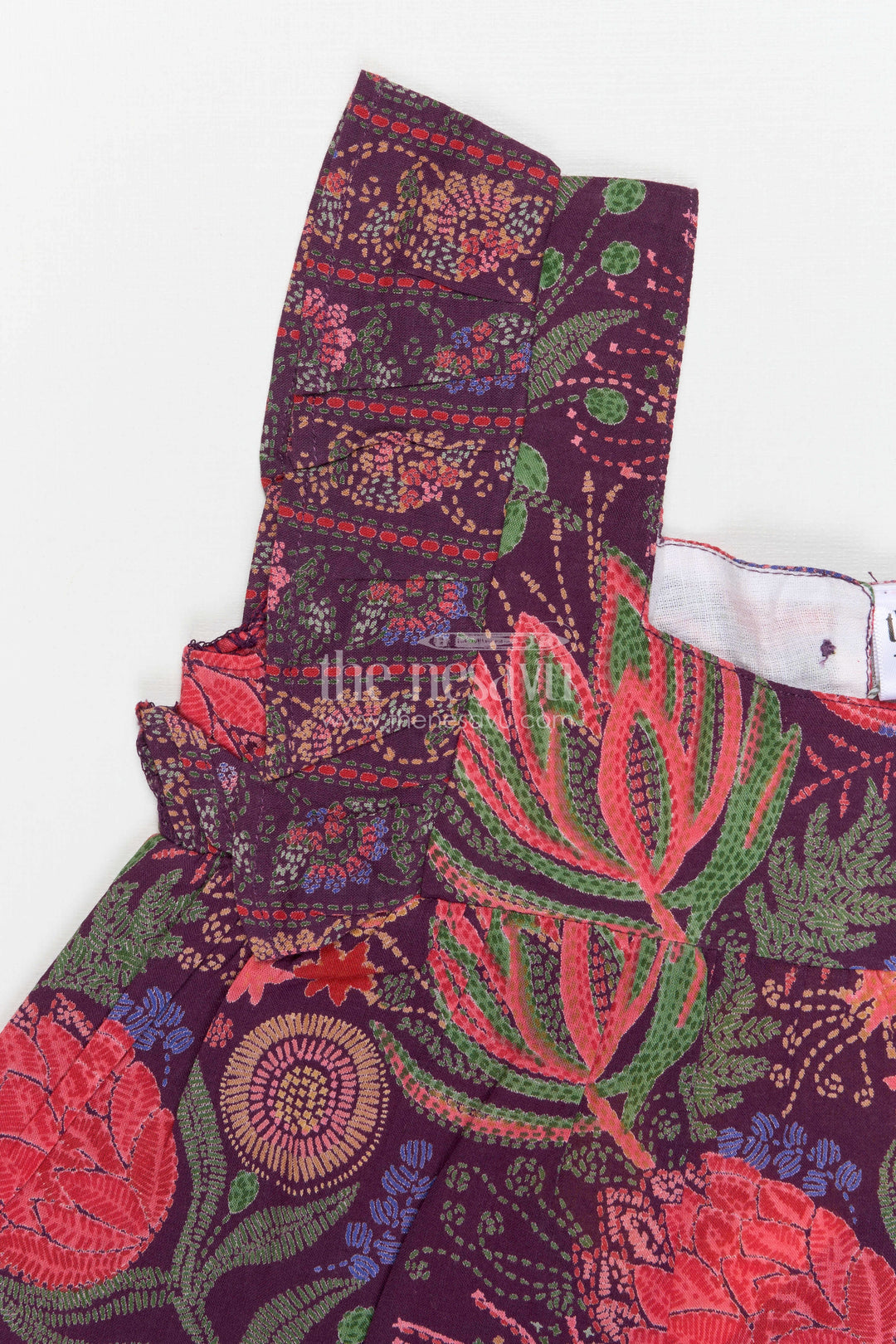 The Nesavu Girls Co-Ord Sets Girls Cotton Co-ord Set for Casual Outings and Holiday Wear Nesavu Nesavu girls cotton co-ord set with digital print for casual holidays and traditional daywear