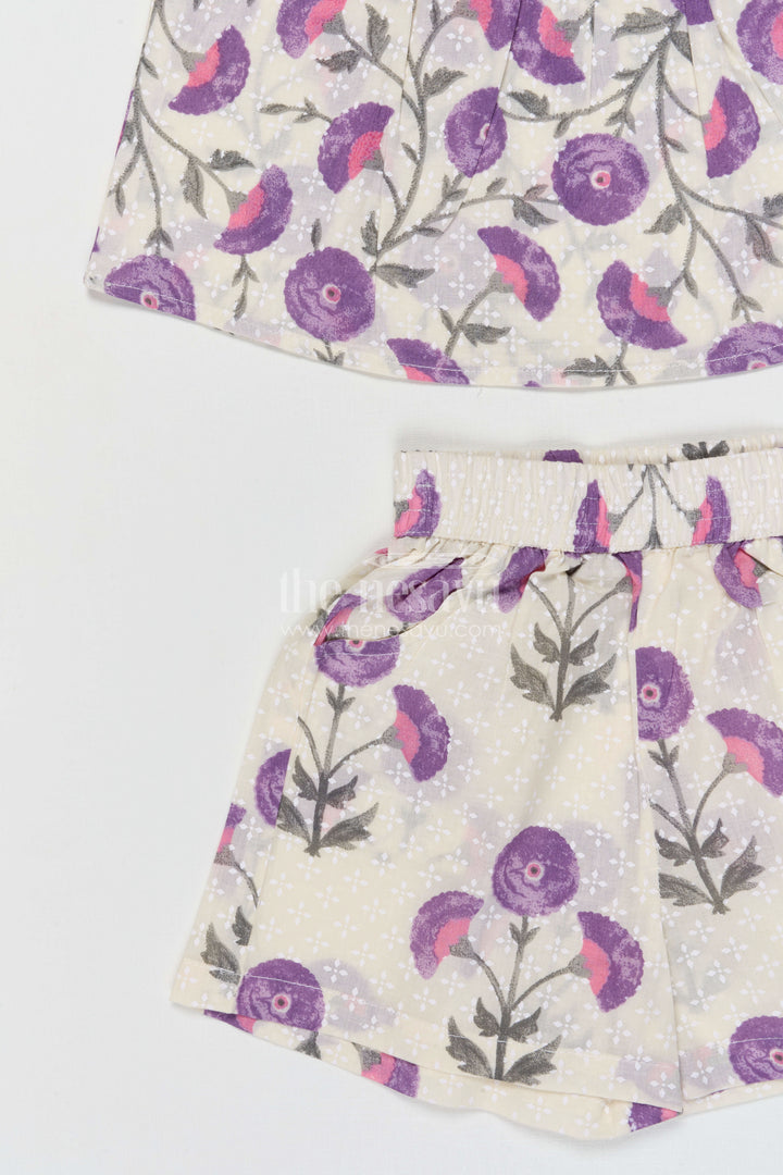 The Nesavu Girls Co-Ord Sets Girls Cotton Co Ord Set for Playdates and Casual Wear Nesavu Nesavu Girls Cotton Co Ord Set With Digital Print For Playdates Summer Outings And Daily Wear