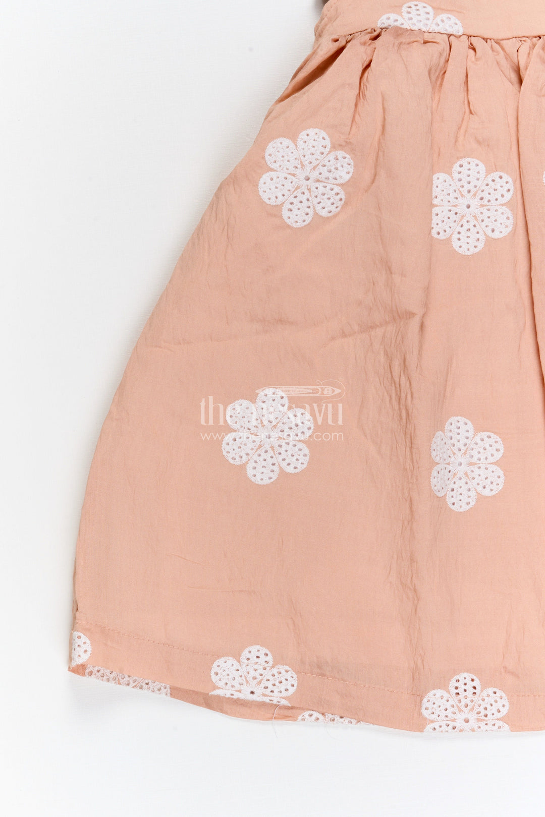 The Nesavu Girls Cotton Frock Girls Cotton Embroidered Frock for Festive Outings and Family Celebrations Nesavu Nesavu girls cotton embroidered frock for festive outings birthdays and family celebrations