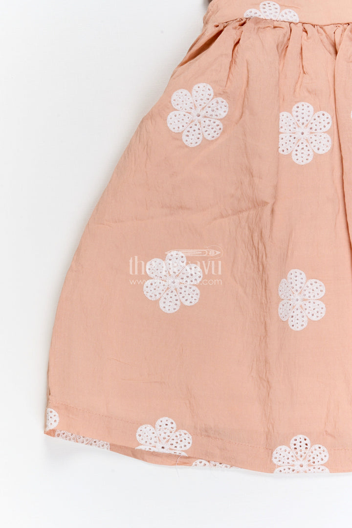 The Nesavu Girls Cotton Frock Girls Cotton Embroidered Frock for Festive Outings and Family Celebrations Nesavu Nesavu girls cotton embroidered frock for festive outings birthdays and family celebrations