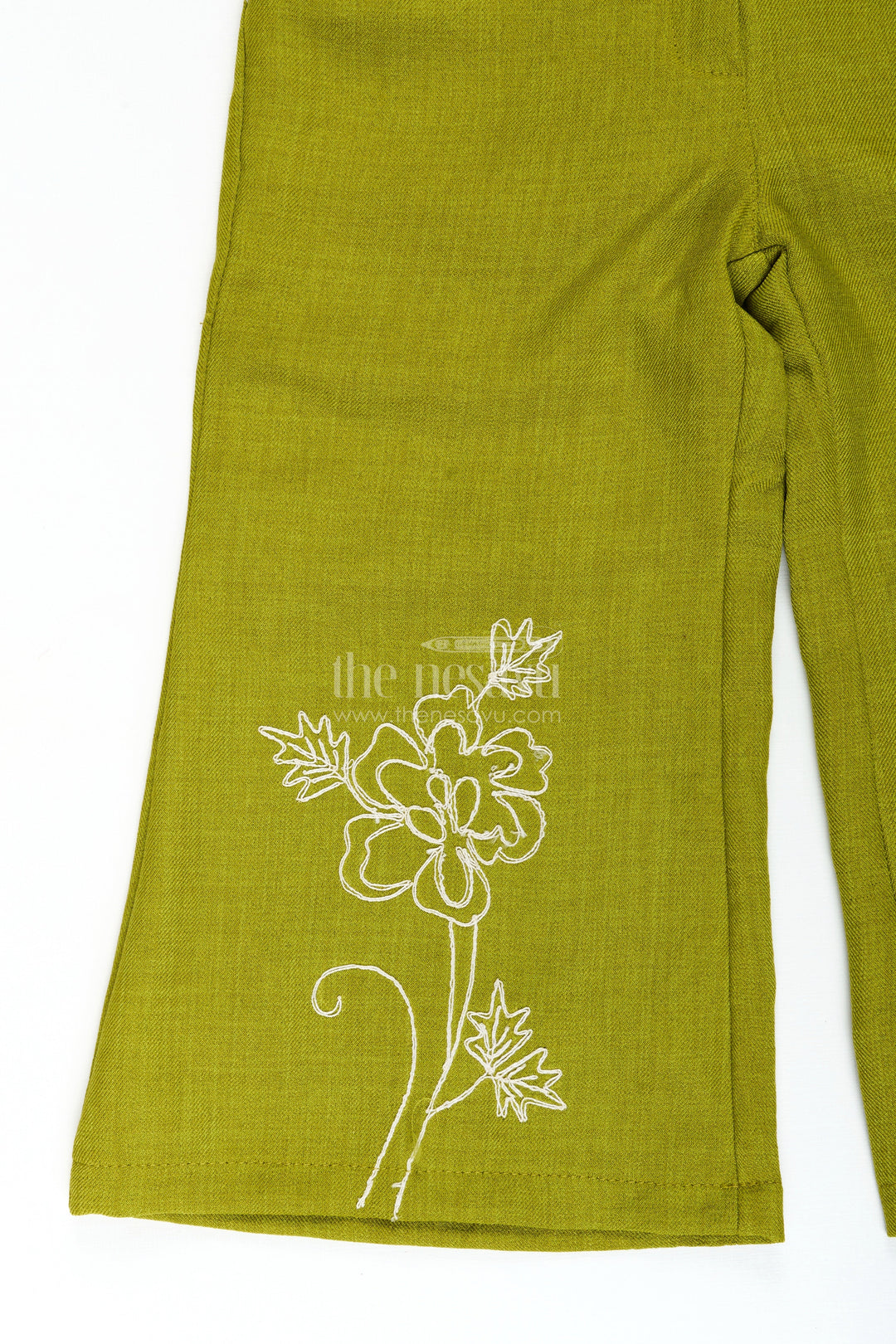 The Nesavu Girls Co-Ord Sets Girls Cotton Embroidery Plazo Set for Ethnic Day and Festivals Nesavu Nesavu girls cotton embroidered plazo set ethnic day festive dressing