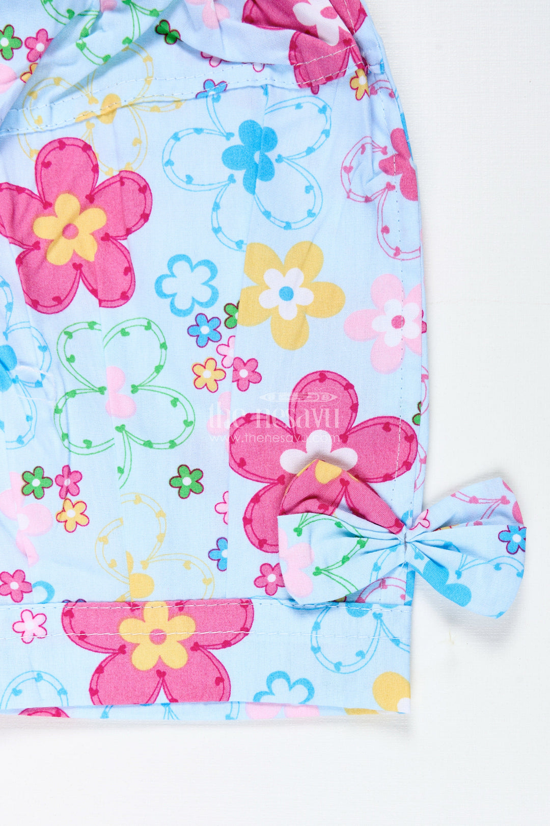 The Nesavu Girls Shorts Girls Cotton Floral Shorts for School and Fun Days Out Nesavu Nesavu Girls Cotton Floral Shorts Everyday Comfort Vibrant Summer Styling