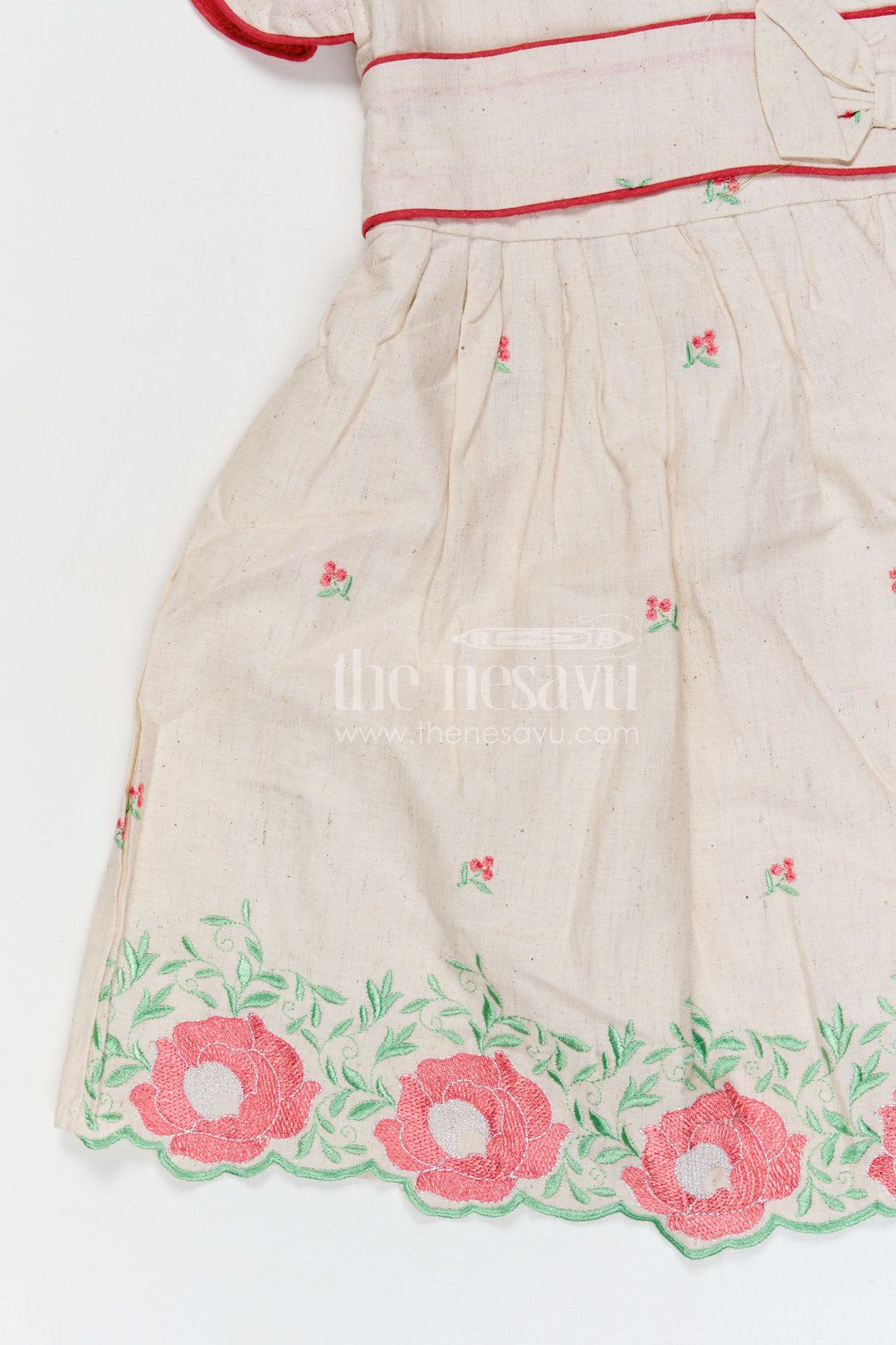 The Nesavu Girls Cotton Frock Girls Cotton Frock for Birthday Celebrations and Festive Gatherings Nesavu Nesavu girls cotton embroidered frock for birthday celebrations festive gatherings and family events